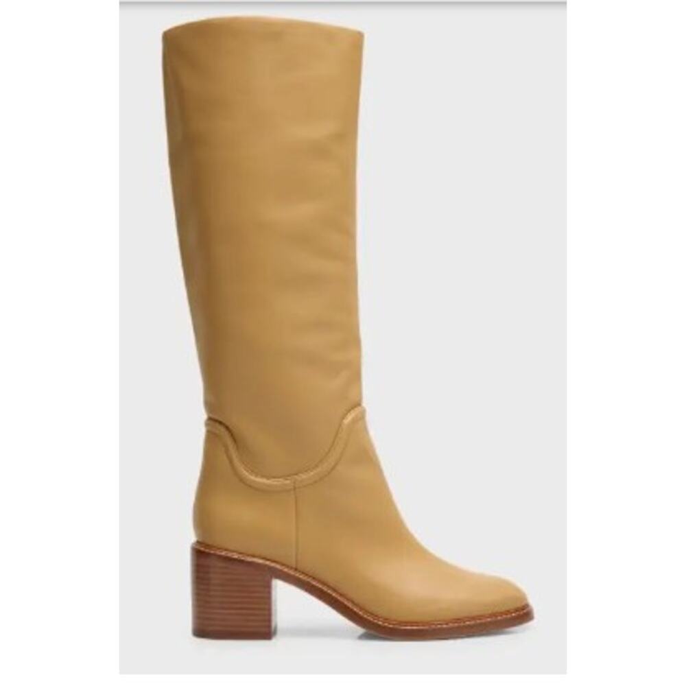 NEW Vince Fabian knee-high boot gingernut leather women's size 8M